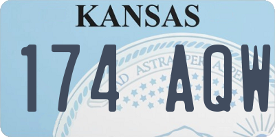 KS license plate 174AQW