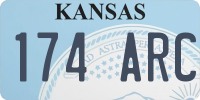 KS license plate 174ARC