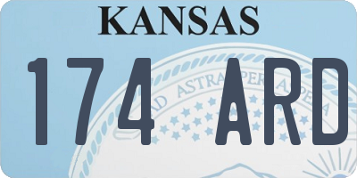 KS license plate 174ARD