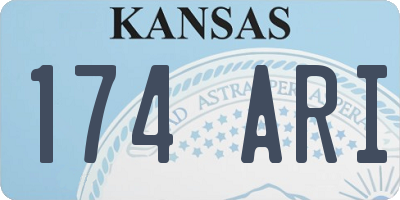 KS license plate 174ARI