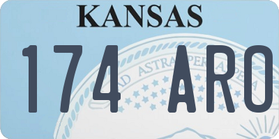 KS license plate 174ARO
