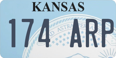 KS license plate 174ARP