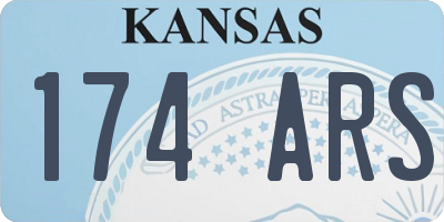 KS license plate 174ARS