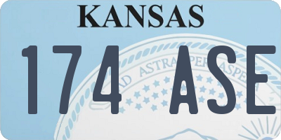 KS license plate 174ASE