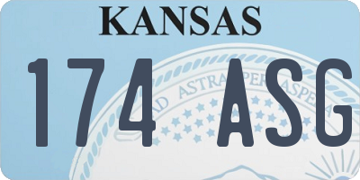 KS license plate 174ASG
