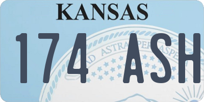 KS license plate 174ASH