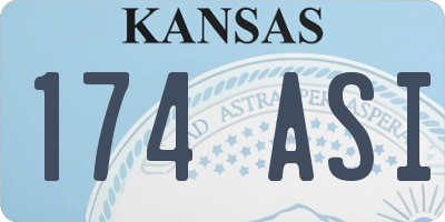 KS license plate 174ASI