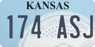 KS license plate 174ASJ
