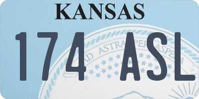 KS license plate 174ASL