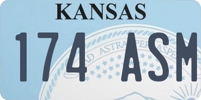 KS license plate 174ASM
