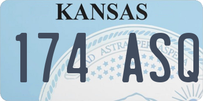 KS license plate 174ASQ