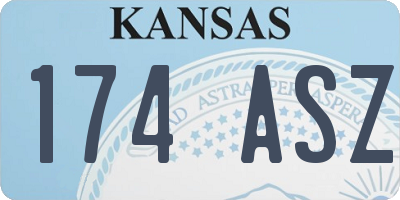 KS license plate 174ASZ