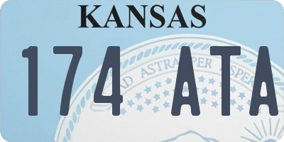 KS license plate 174ATA