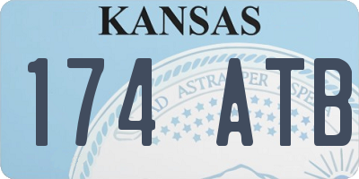 KS license plate 174ATB