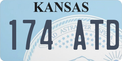 KS license plate 174ATD