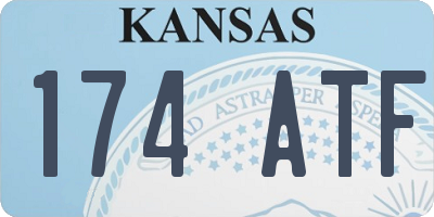 KS license plate 174ATF