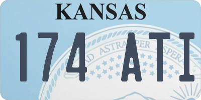 KS license plate 174ATI