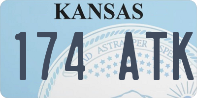 KS license plate 174ATK
