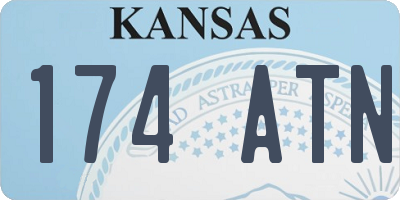 KS license plate 174ATN