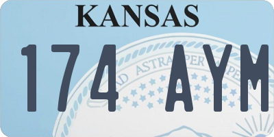 KS license plate 174AYM