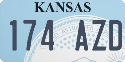 KS license plate 174AZD