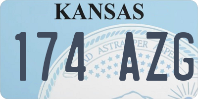 KS license plate 174AZG
