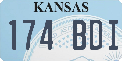 KS license plate 174BDI