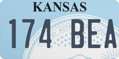 KS license plate 174BEA