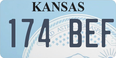 KS license plate 174BEF