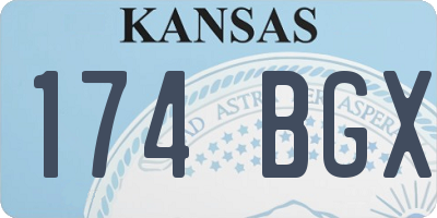 KS license plate 174BGX