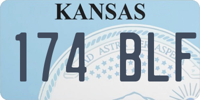 KS license plate 174BLF