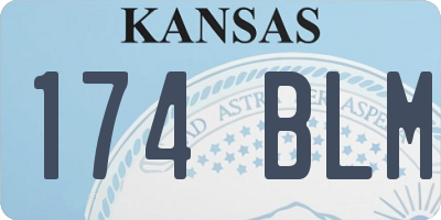 KS license plate 174BLM