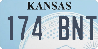 KS license plate 174BNT