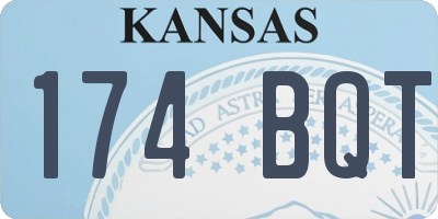 KS license plate 174BQT
