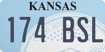 KS license plate 174BSL