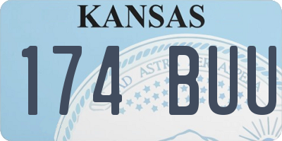 KS license plate 174BUU