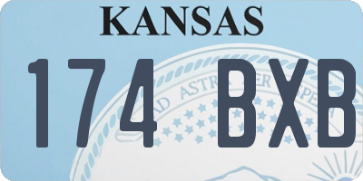 KS license plate 174BXB