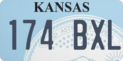 KS license plate 174BXL