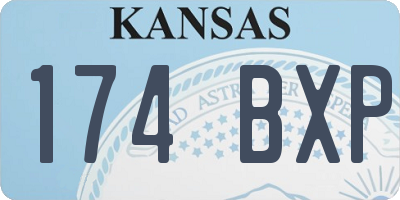 KS license plate 174BXP