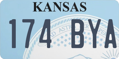 KS license plate 174BYA