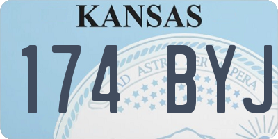 KS license plate 174BYJ