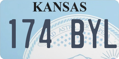 KS license plate 174BYL