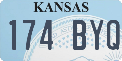 KS license plate 174BYQ