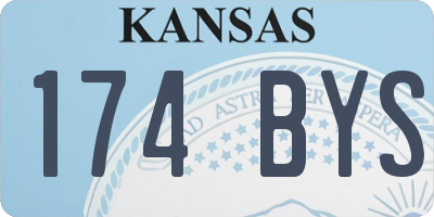 KS license plate 174BYS