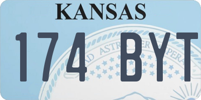 KS license plate 174BYT