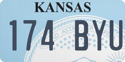 KS license plate 174BYU