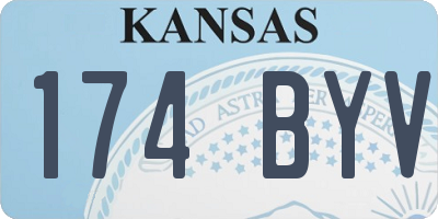 KS license plate 174BYV