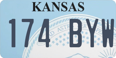 KS license plate 174BYW