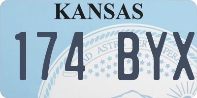 KS license plate 174BYX