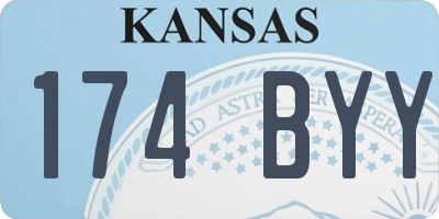 KS license plate 174BYY